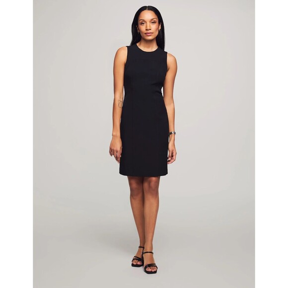 Anne Klein Executive Collection Dress Womens Size M Black Sheath Knee Length - Picture 2 of 14